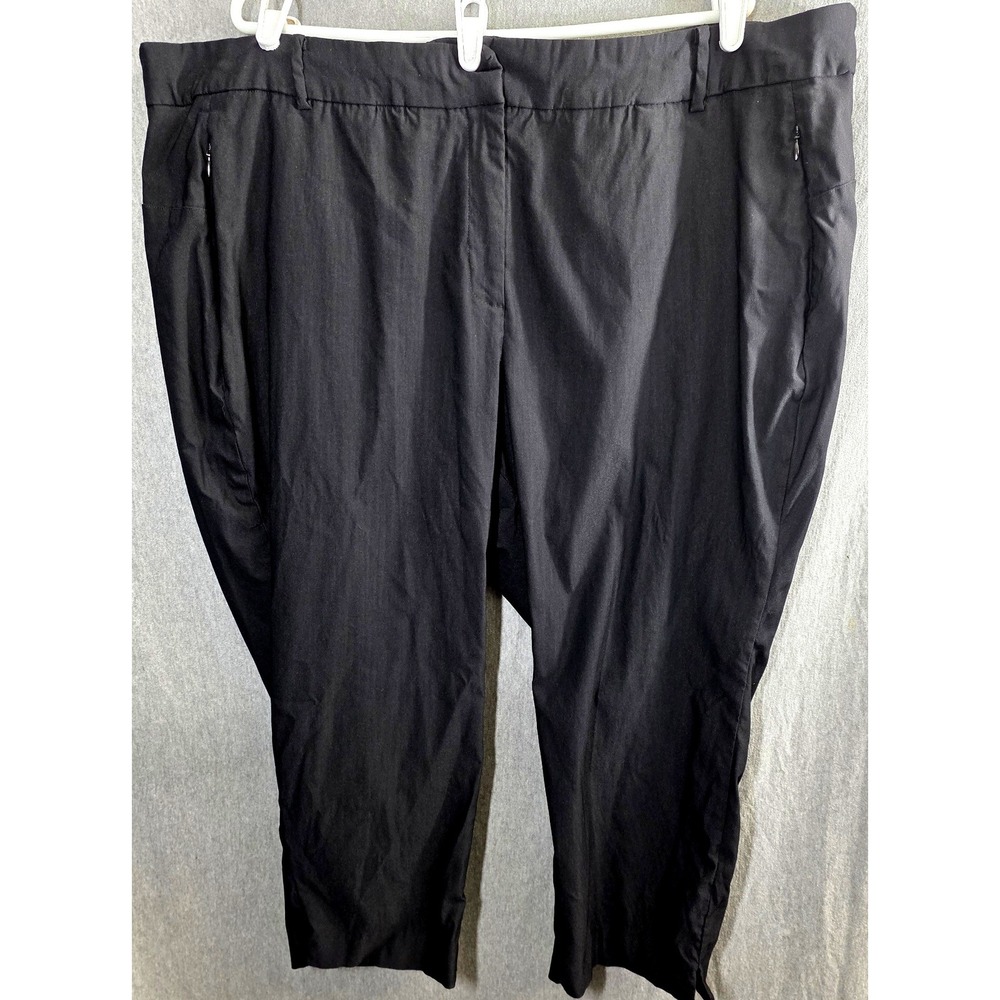 Lane Bryant Capris Plus Size 28 P Petite 28P Black Cropped Stretch Pants Pocket